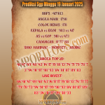 Prediksi Sgp Minggu 19 Januari 2025